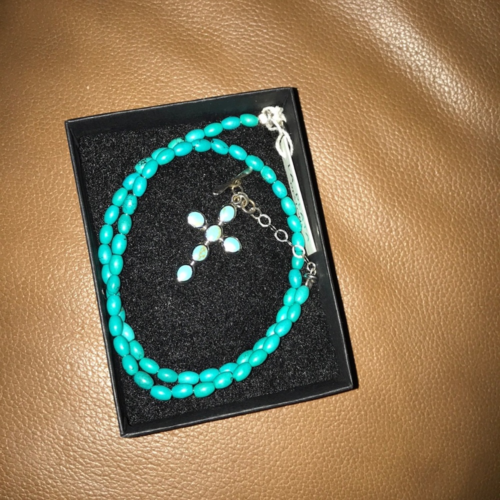 Turquoise & sterling silver necklace